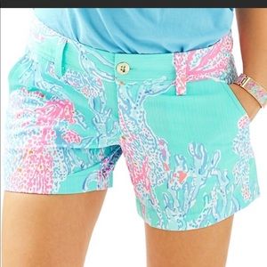 Lilly Pulitzer Callahan shorts 4 minty  fansea